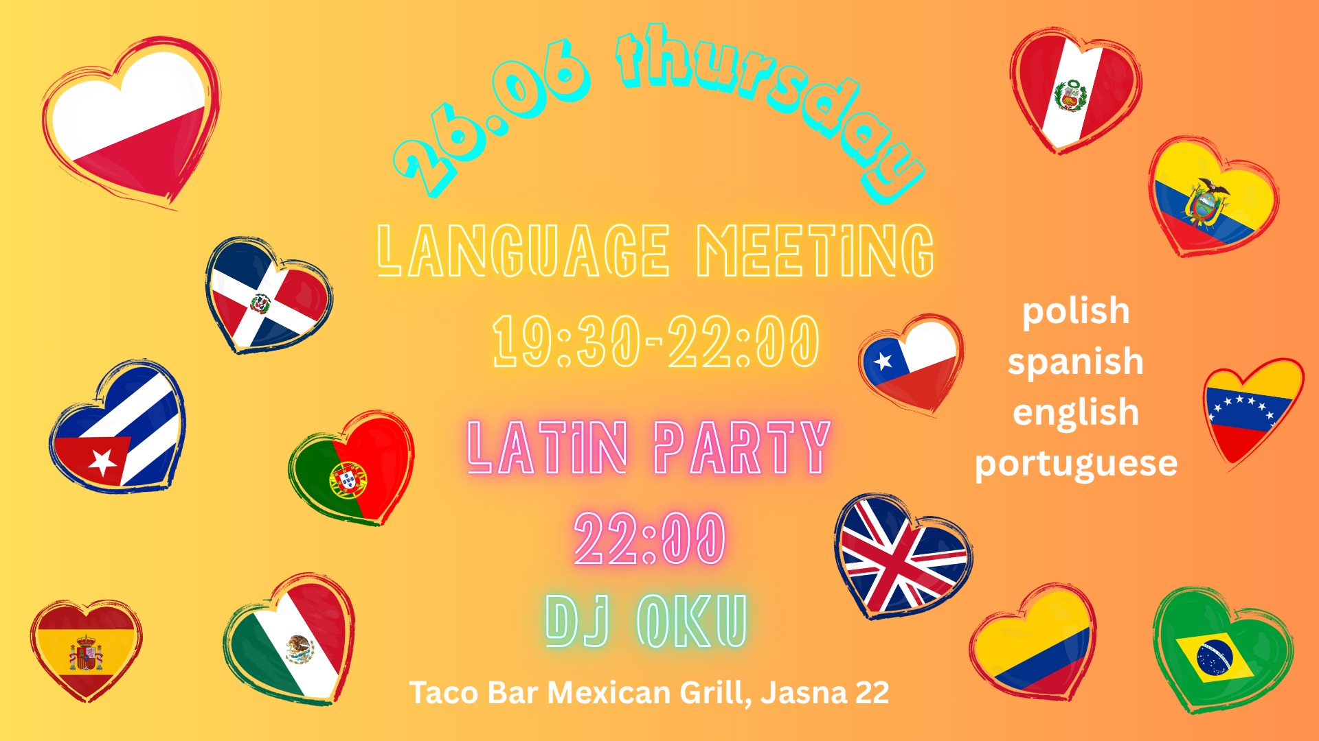 Language Meeting & Latin Party