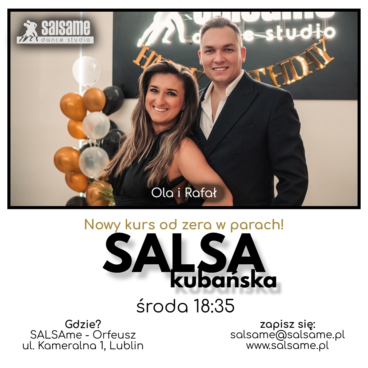 SALSA KUBAŃSKA nowy kurs od zera SALSAme start: kwiecień 2026