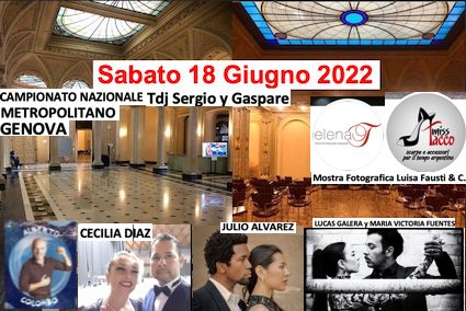 SUPER WEEK END TANGO A GENOVA: METROPOLITANO - SERATA DI GALA - FESTA DESPEDIDA