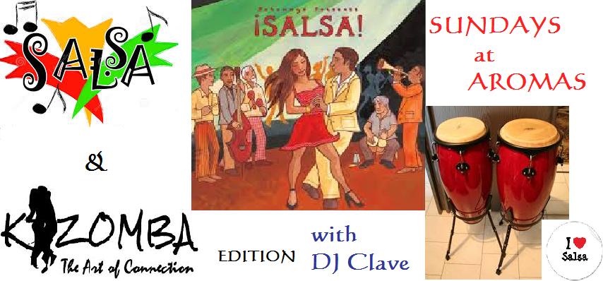 SUNDAY LATIN DANCE PARTY @ AROMAS by DJ Clave!