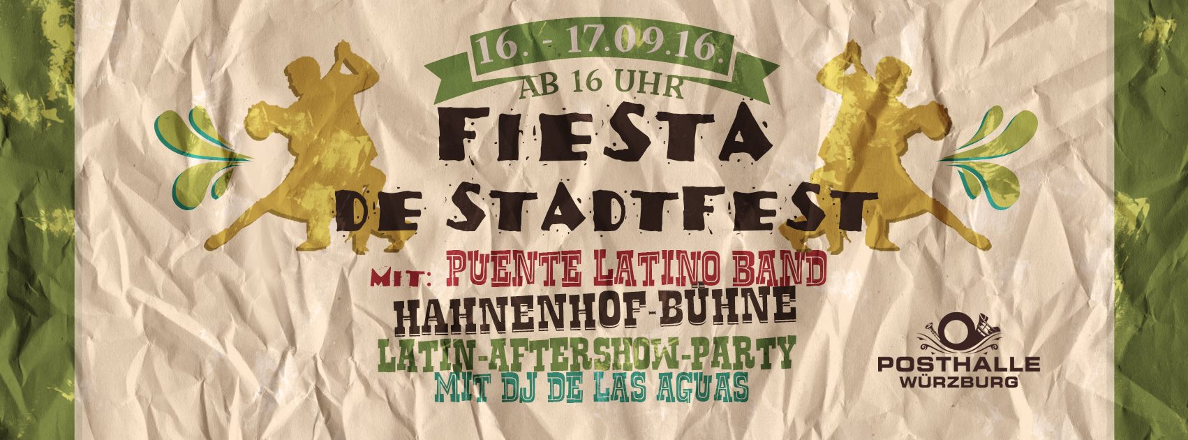 Puente Latino Fiesta de Stadtfest Wü + Posthalle Aftershow-Party (freier Eintritt)