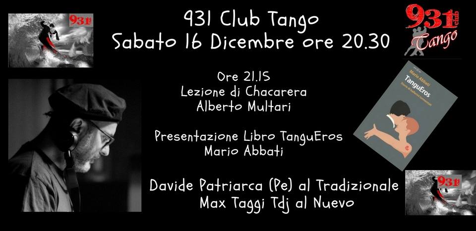 Sabato 16 Dicembre 931 Club Tango € 5