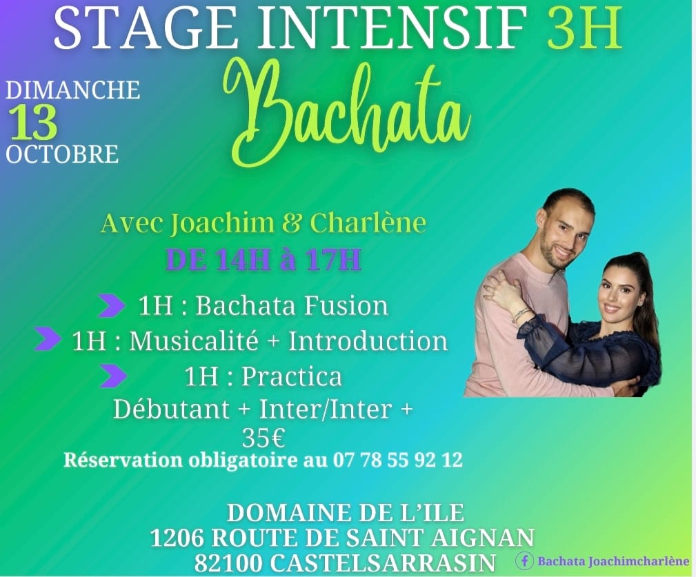 stage INTENSIF 3h BACHATA dimanche 13 OCTOBRE