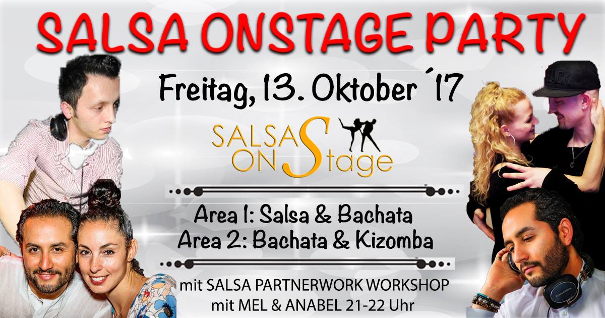 Salsa OnStage Party mit 2 Dancefloors & Workshop