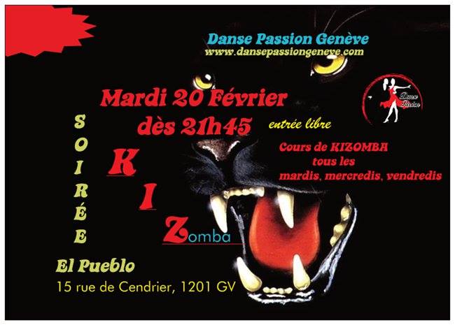 Soirée Kizomba Mardi 20 fév. by Danse Passion GV