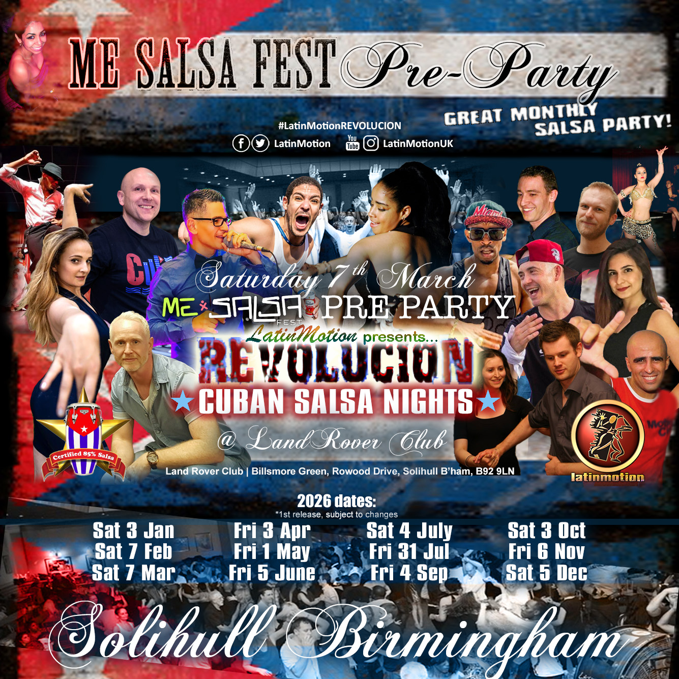 LatinMotion ππ» REVOLUCION π¨πΊ Cuban Salsa Nights π Solihull, Birmingham