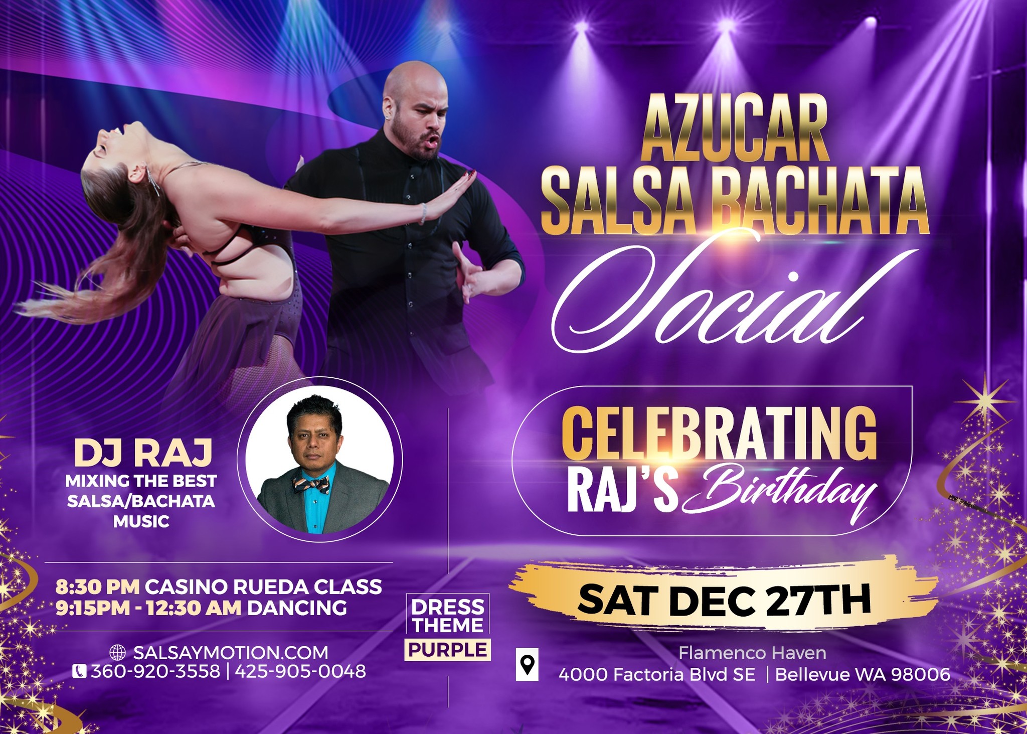 AZÚCAR Salsa Bachata Social 🎉 Raj’s Birthday Celebration 🎉