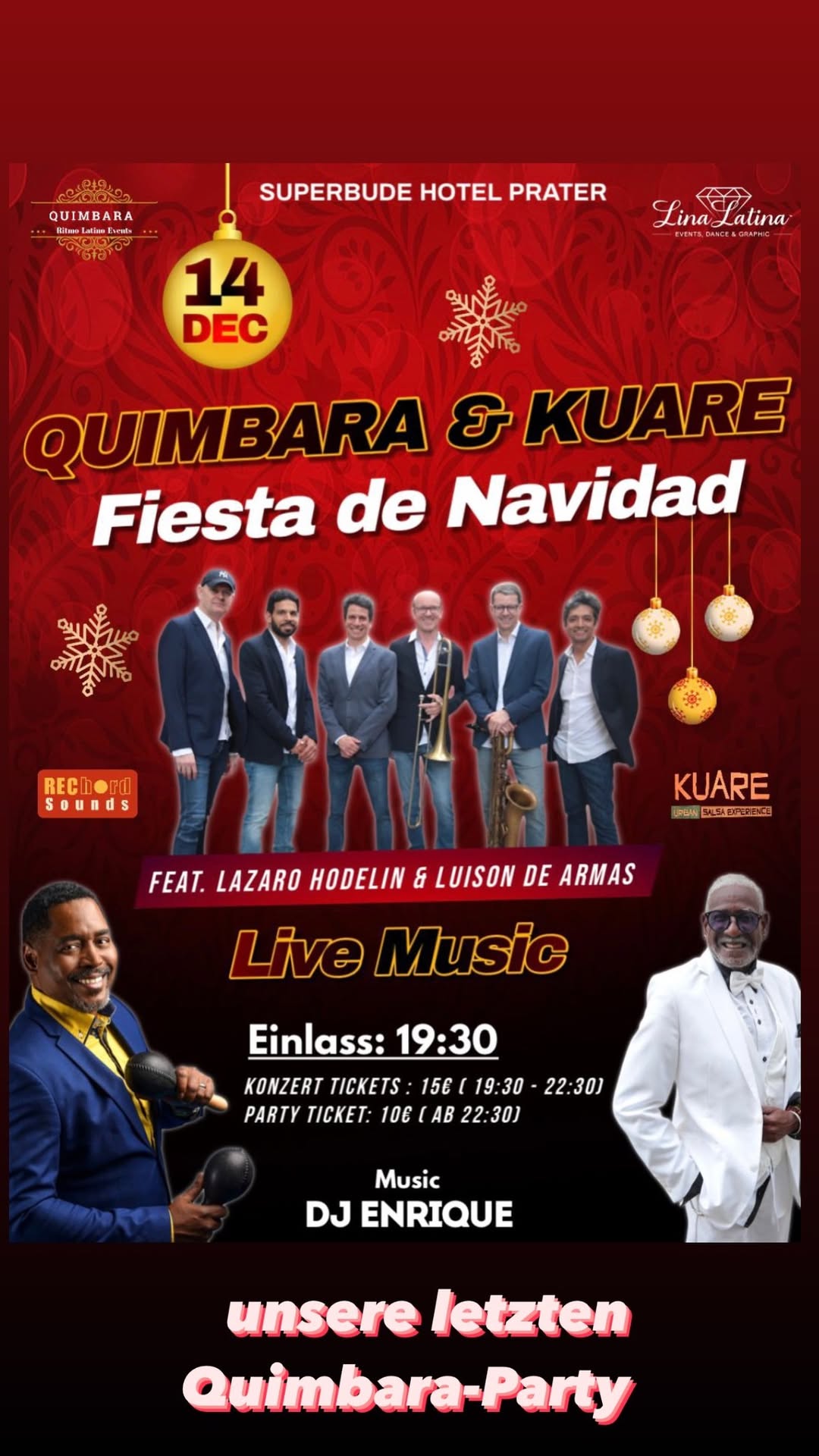 Fiesta de Navidad Quimbara & Kuare Salsa & Bachata