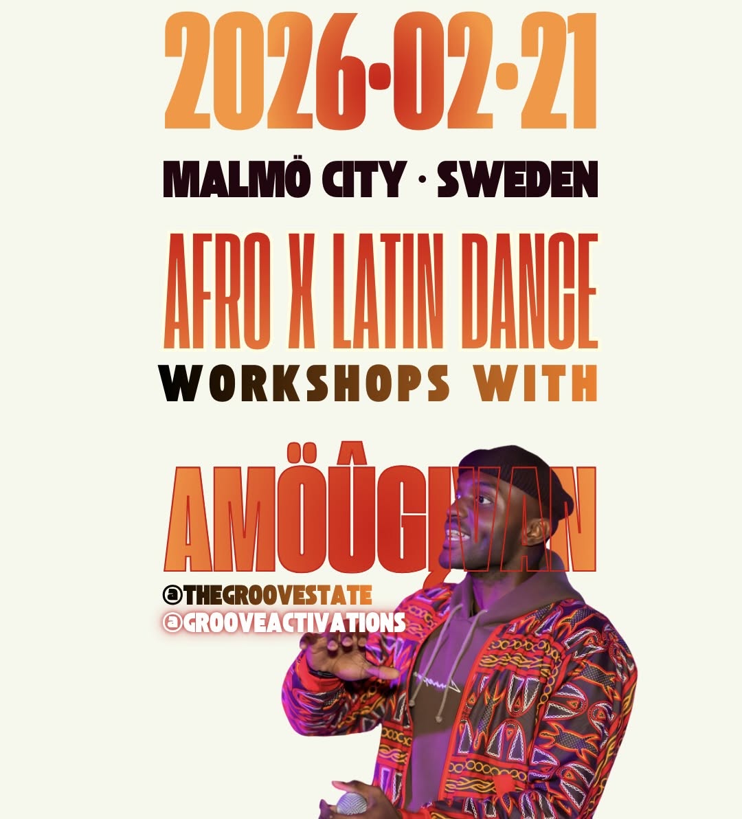 Afro x Latin Groove Workshop with AMÖÛGĮVAN