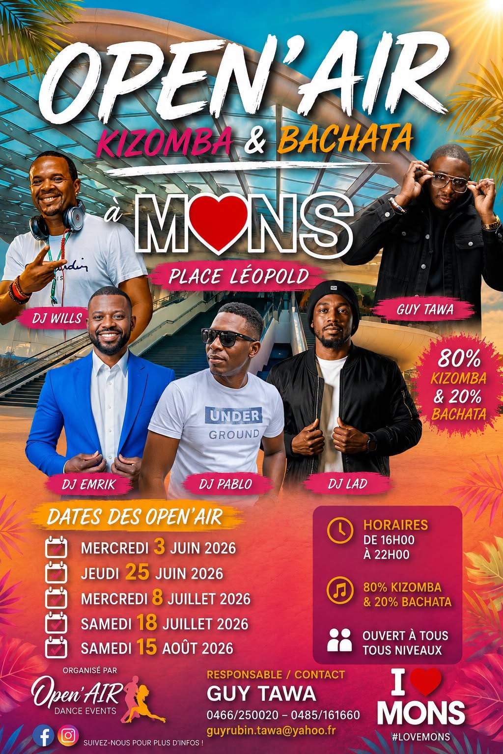 Open’Air Kizomba et Bachata à Mons