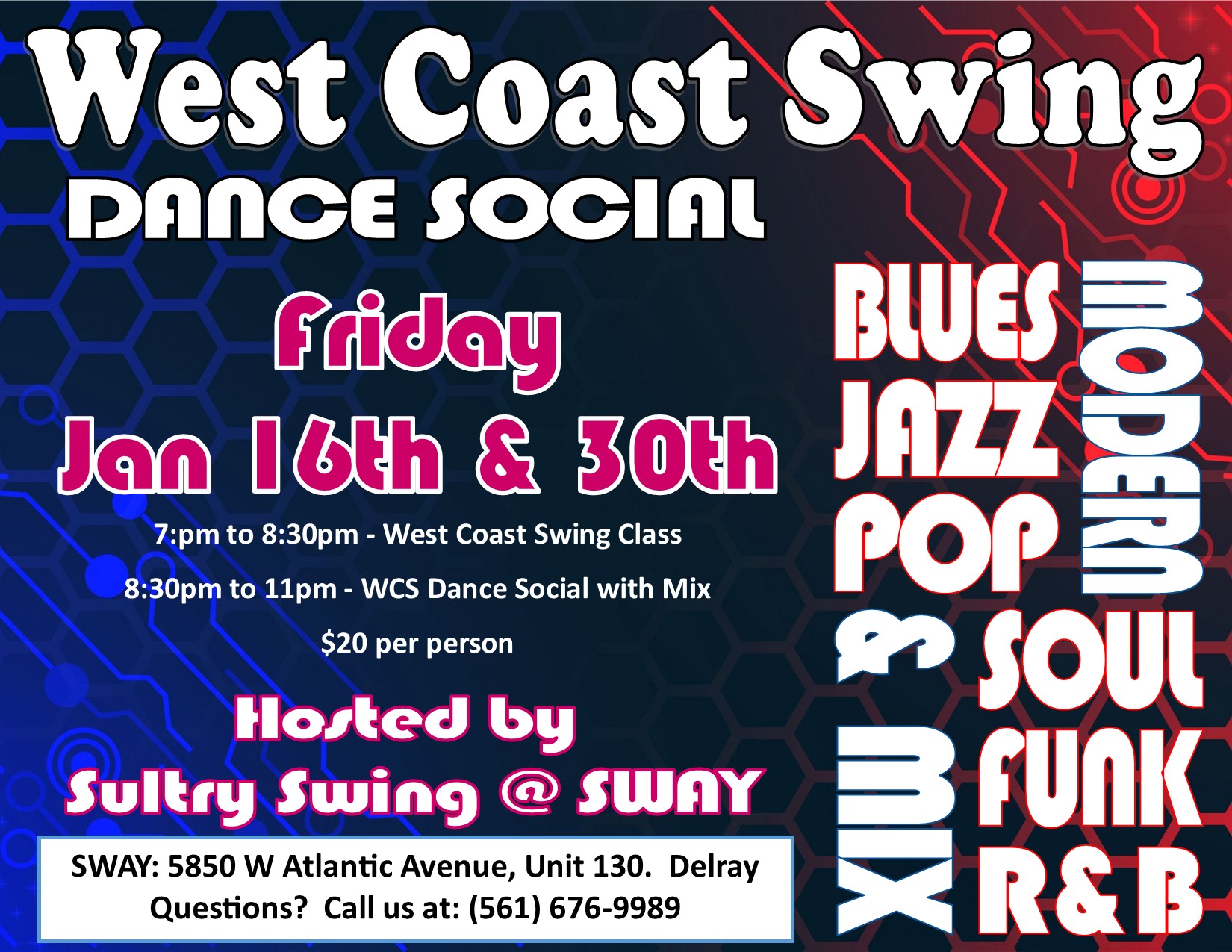 West Coast Swing Social - Jan 30th