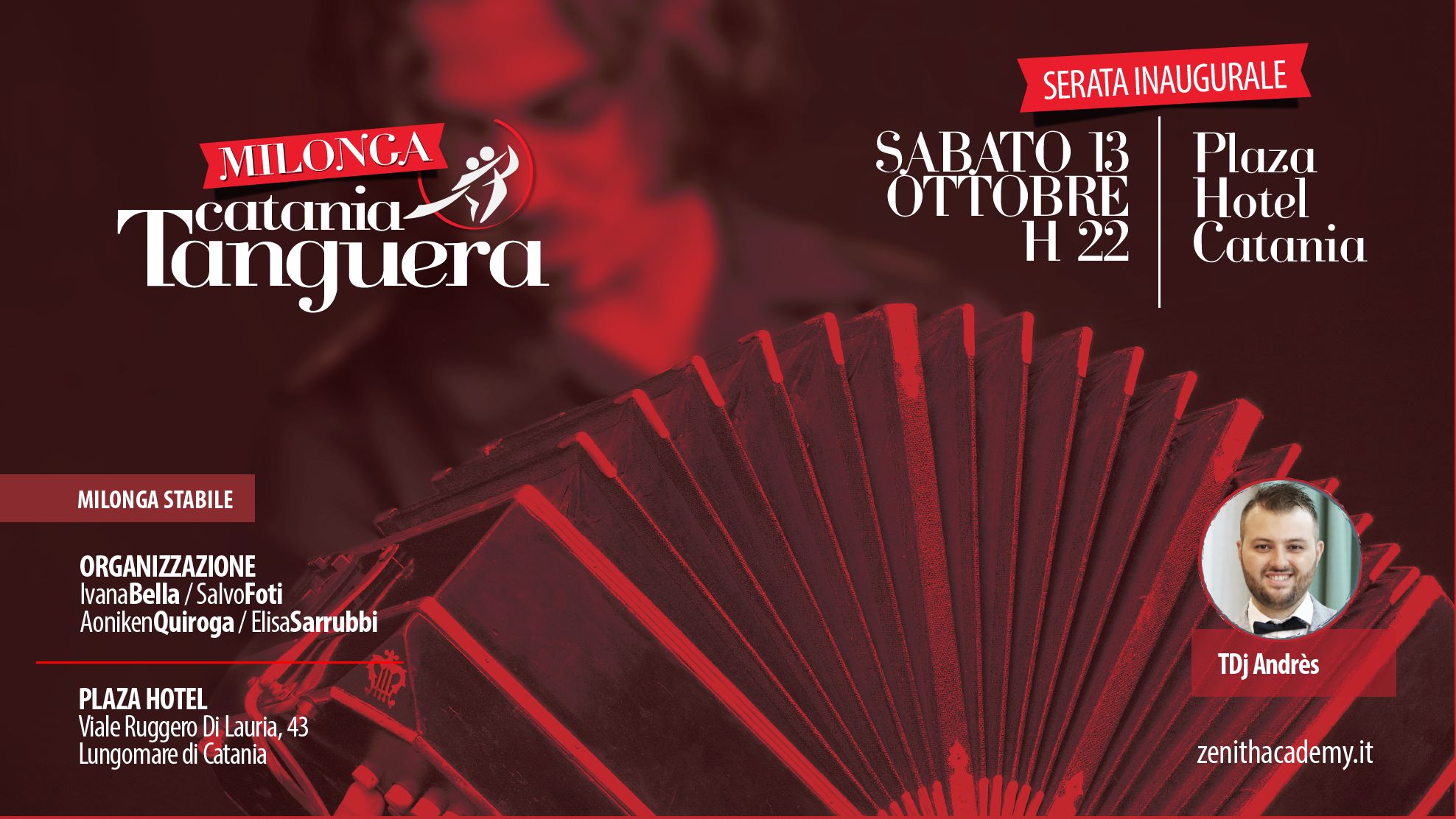 Catania Tanguera La Milonga sabato 13 ottobre Plaza Hotel
