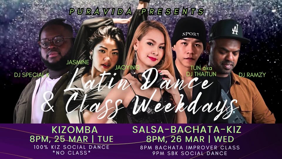 LATIN DANCE & CLASS WEEKDAYS @PuraVida