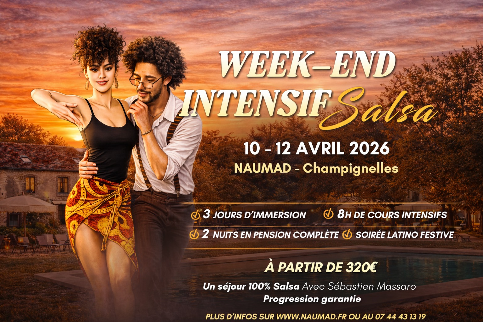 Week-End Intensif Salsa avec Sébastien Massaro Naumad 10-12 Avril 2026