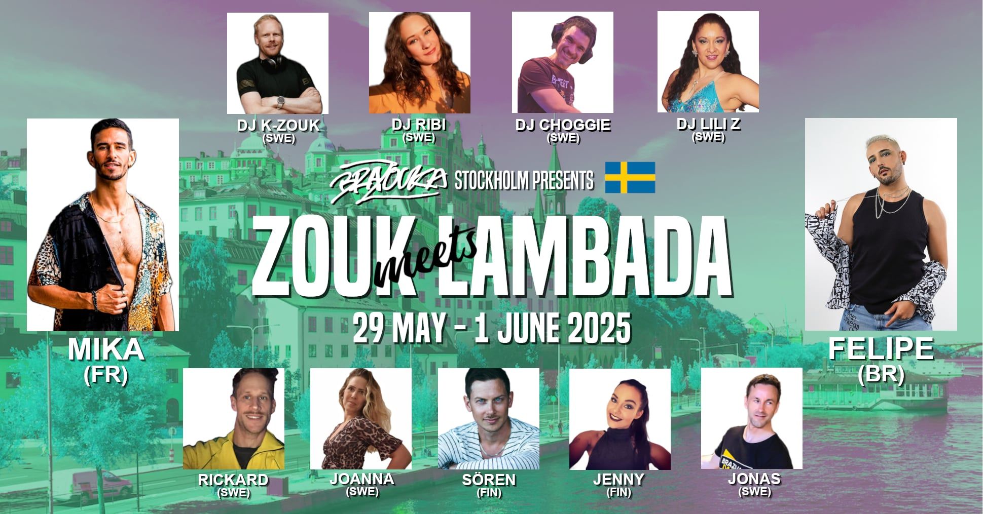 Zouk meets Lambada Weekender - with Felipe (Br), Mikael (Fr) and Scandinavian artists!)
