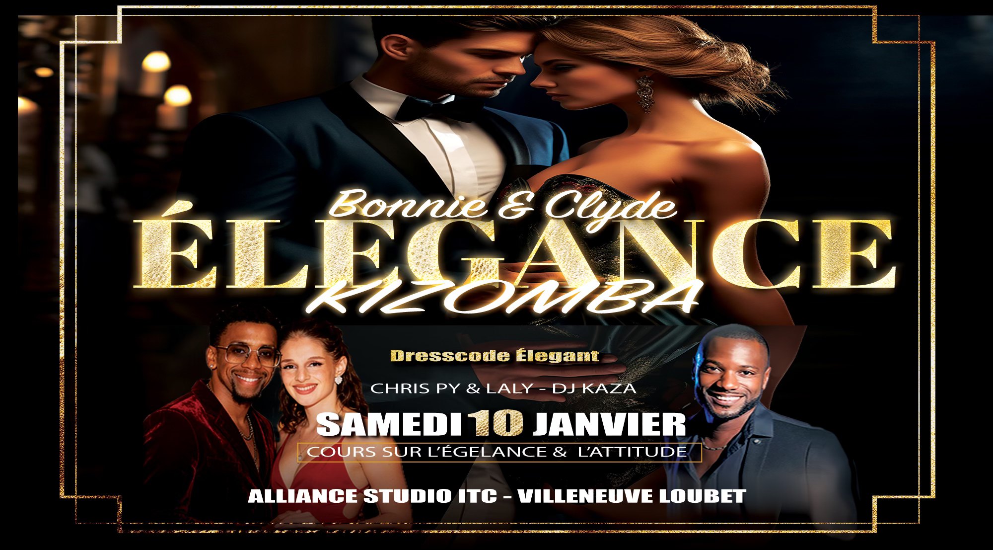 Cours & Soiree Kizomba - Bonnie & Clyde