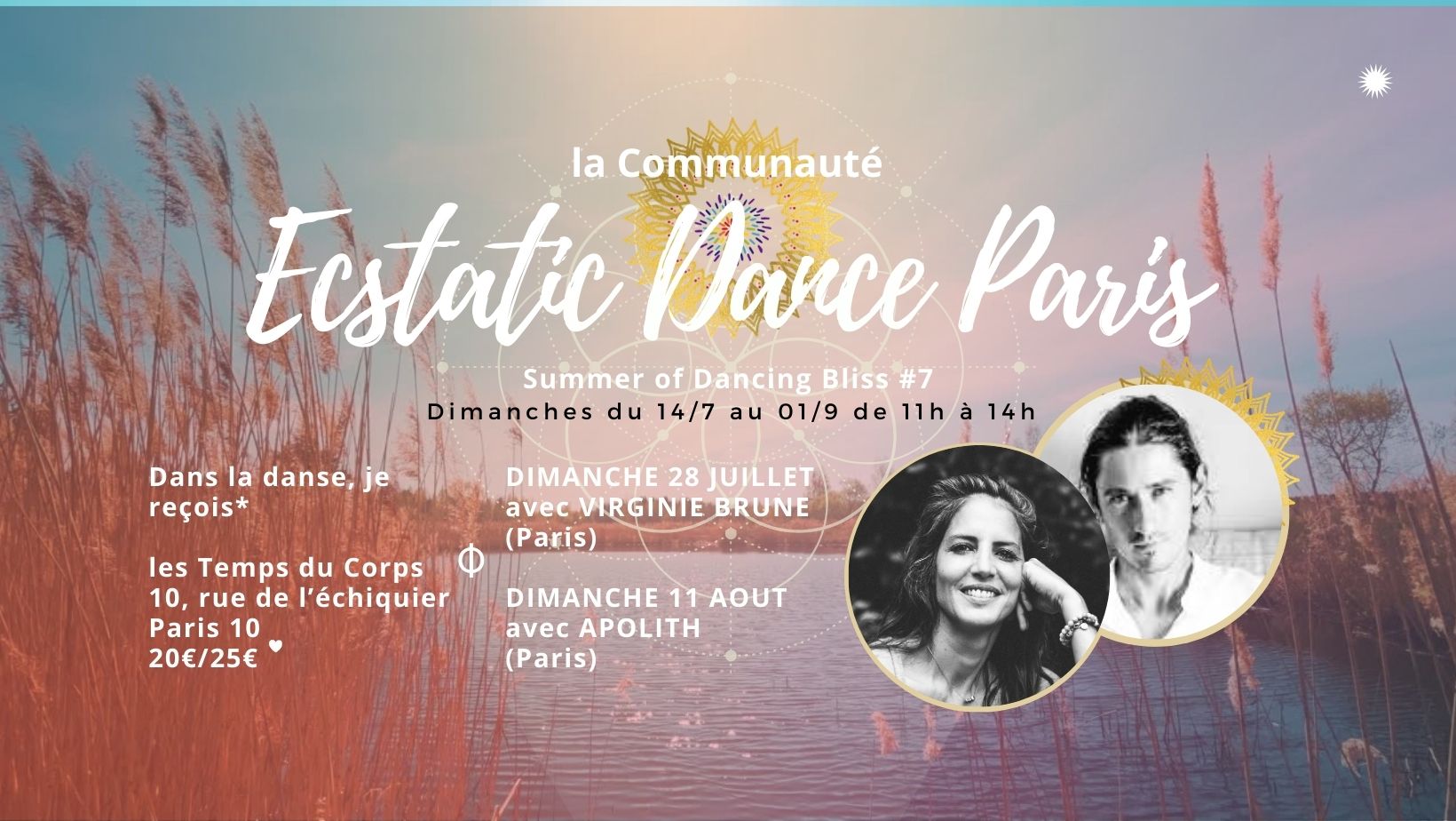 ★ Vivre Ecstatic Sunday Dance avec notre chère fondatrice Virginie Brune