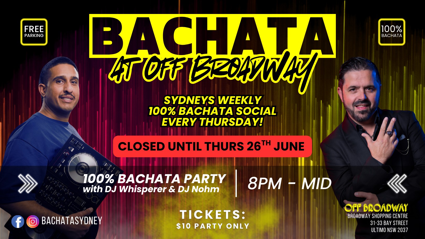 100% BACHATA WEEKLY PARTY