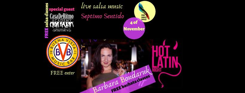 Salsa-bachata night. Live music Septimo Sentido