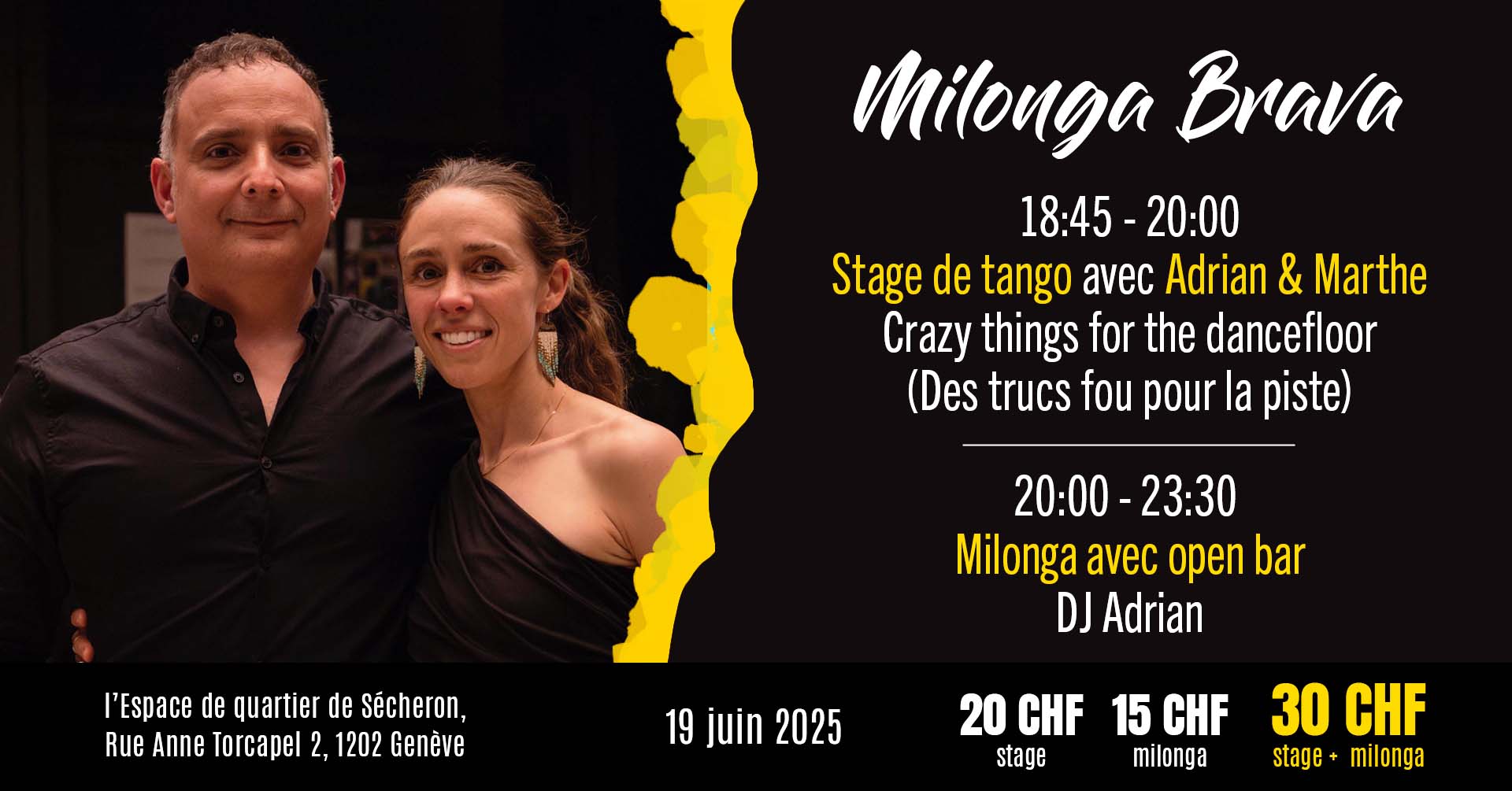 Milonga Brava avec Marthe et Adrian