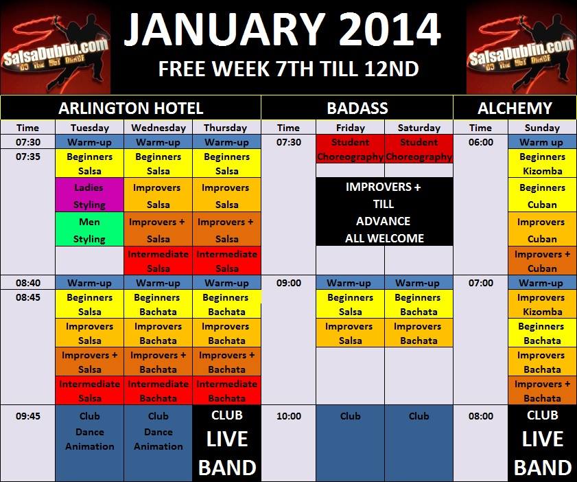 SalsaDublin Student Appreciation - Free Week 2014