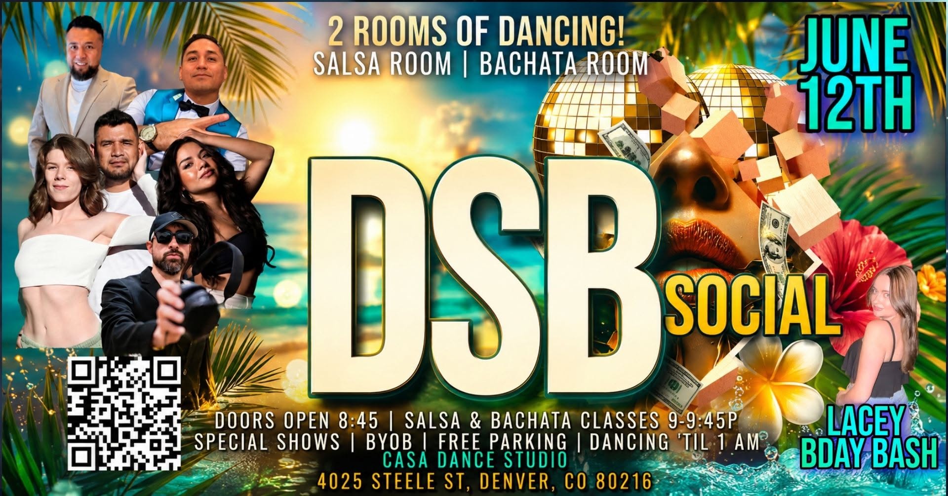 Sensual BachataRoom Salsa Room JUNE12th 2 rooms of dancing