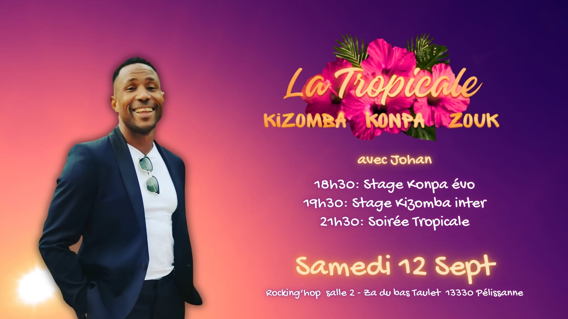 Stages + Soirée Tropicale samedi 12 septembre