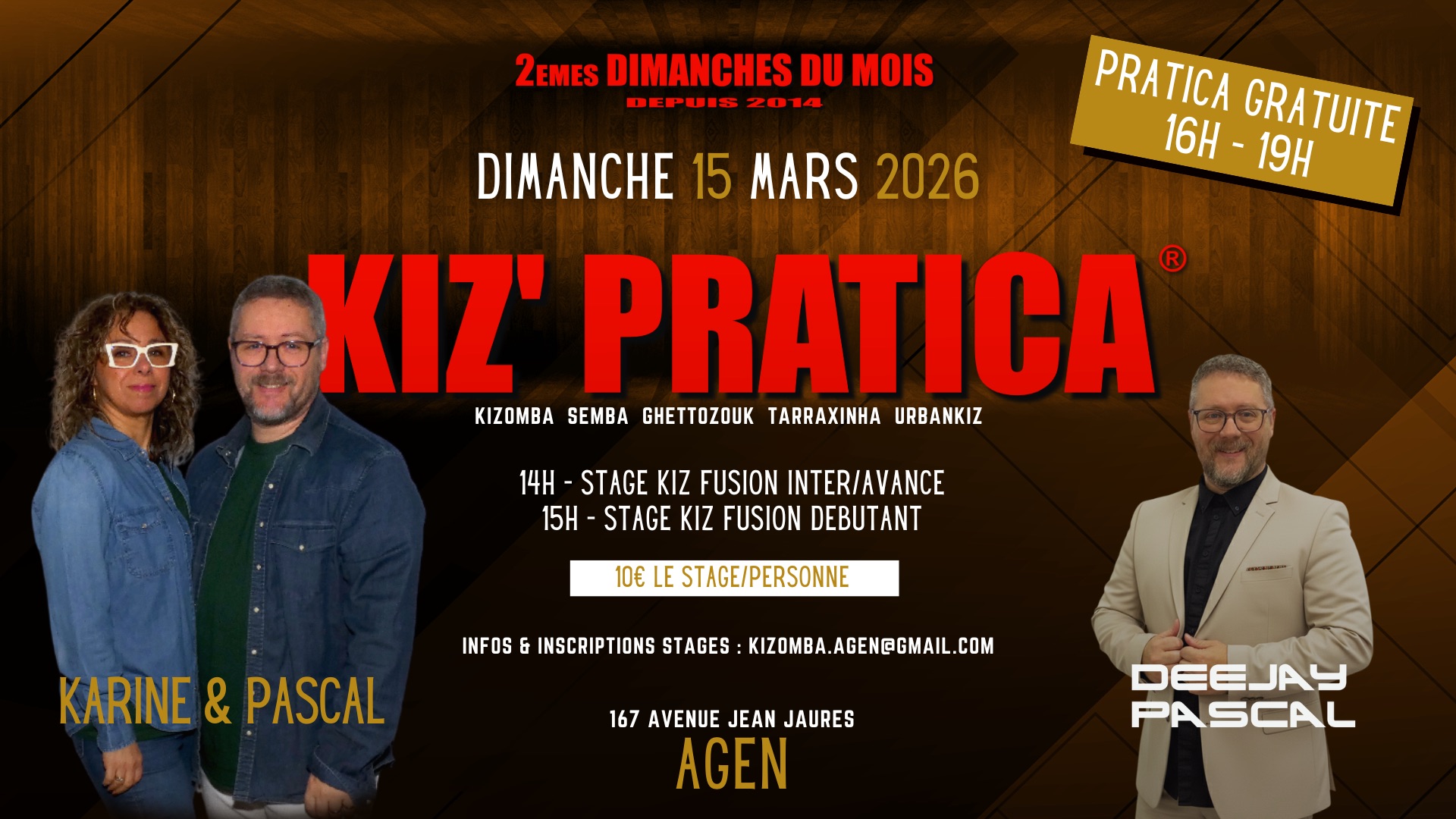 KIZ'PRATICA - 15 MARS 2026 - Karine & Pascal