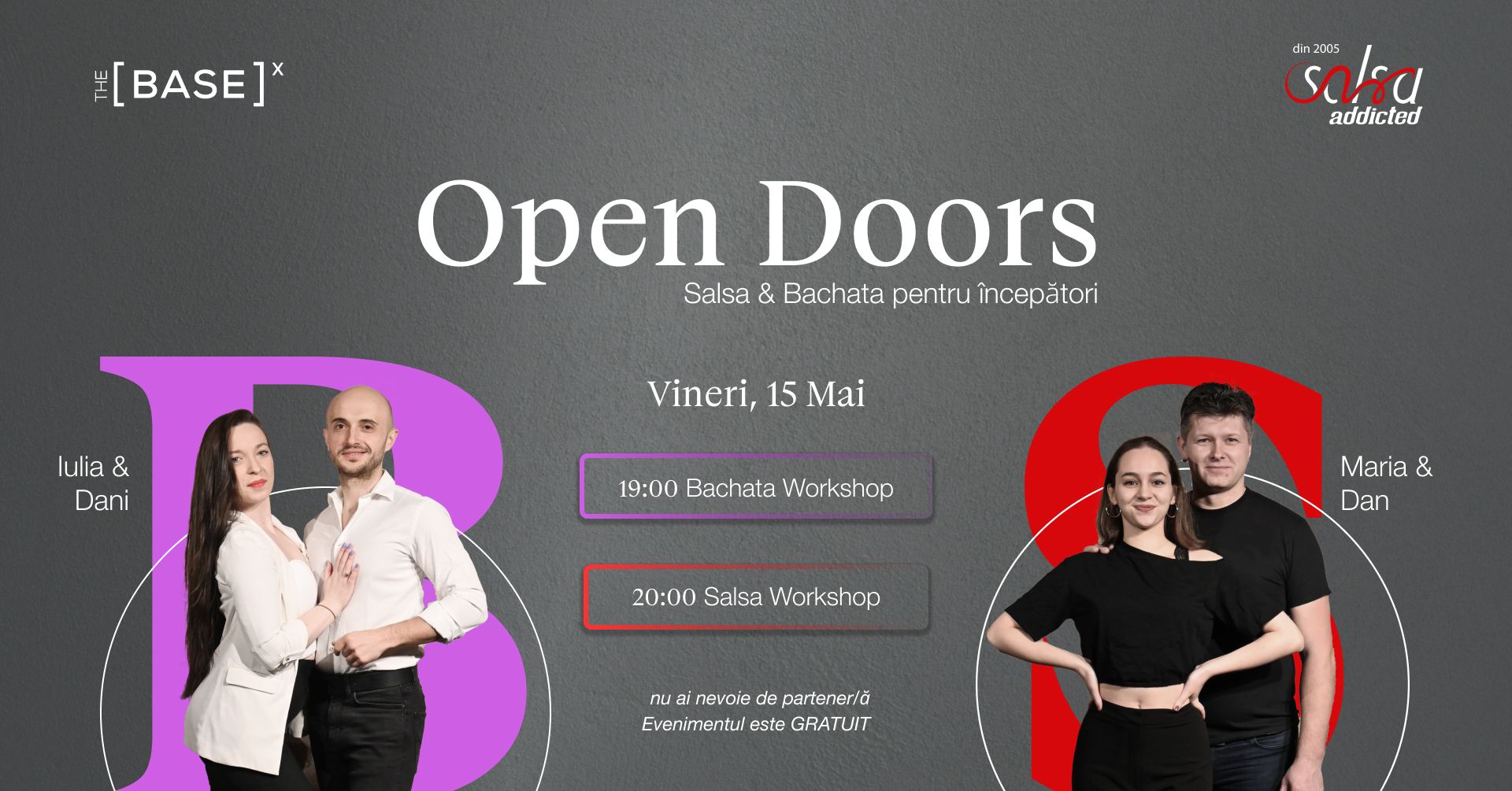 Open Doors Salsa & Bachata Începători 15 mai
