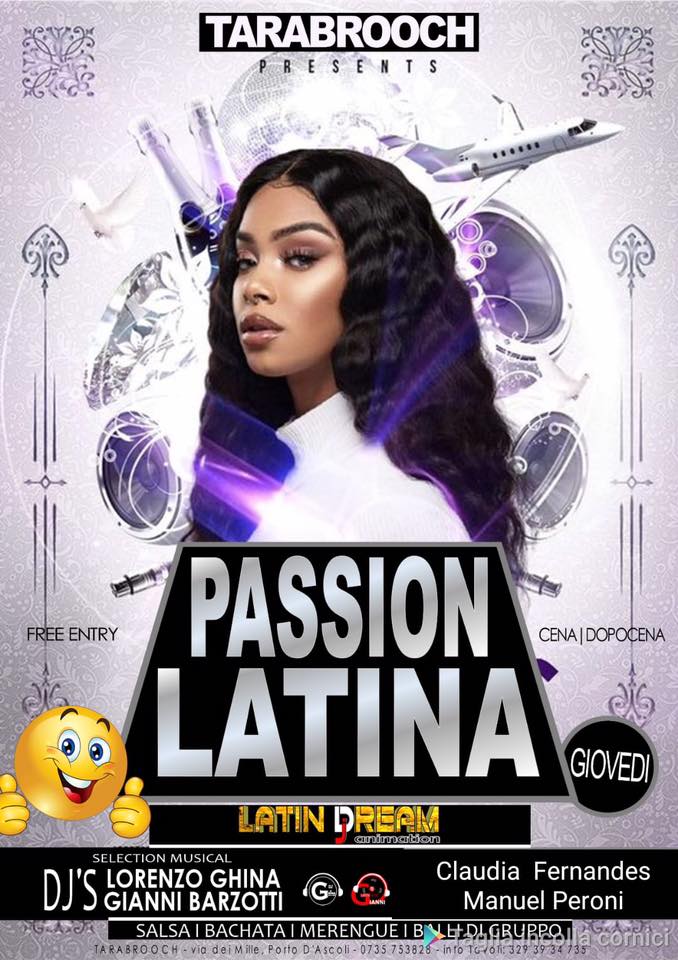 Giovedì 26 Maggio Tarabrooch Passion Latina By LATIN DREAM Animation