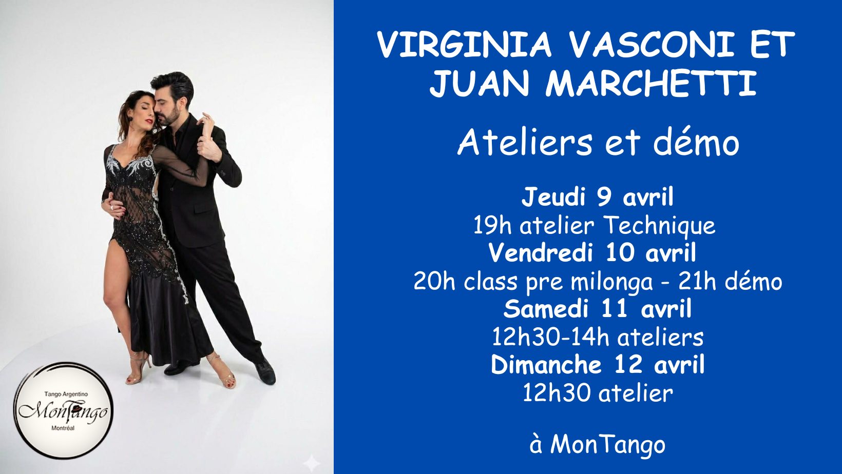 Virginia Vasconi et Juan Marchetti à MonTango