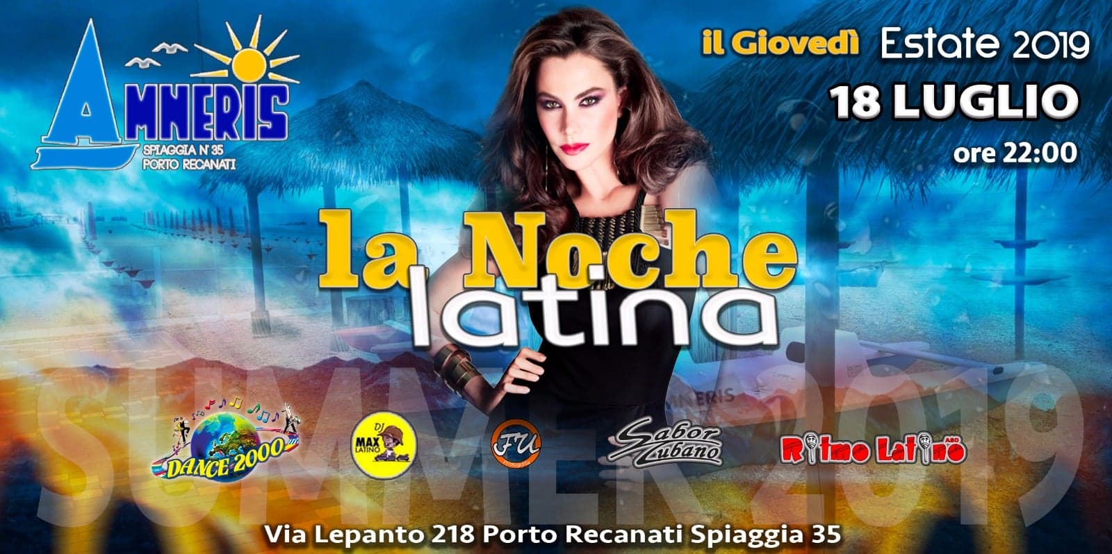 Amneris" Giovedì 18 Luglio è "La Noche Latina!