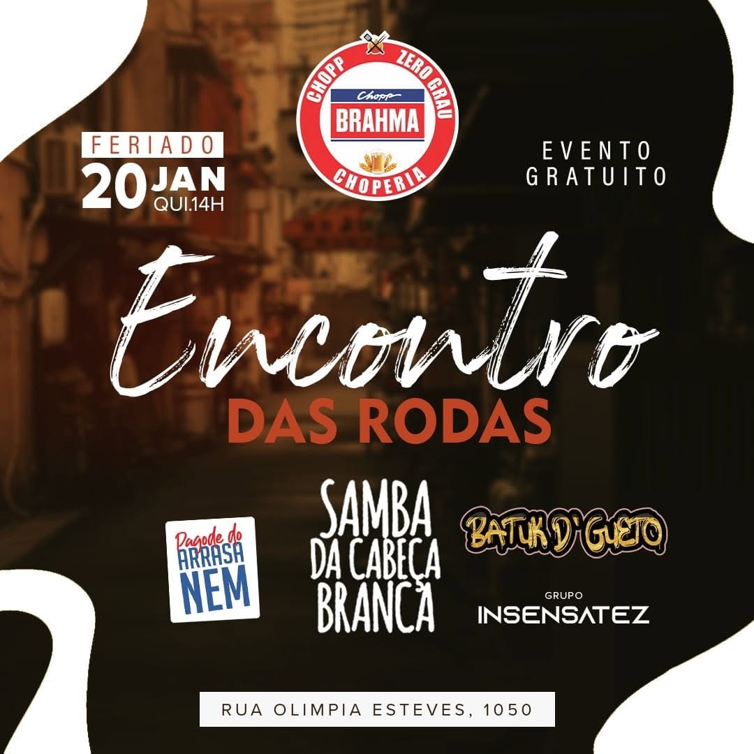 Feriado Samba da Cabeça Branca encontro das Rodas