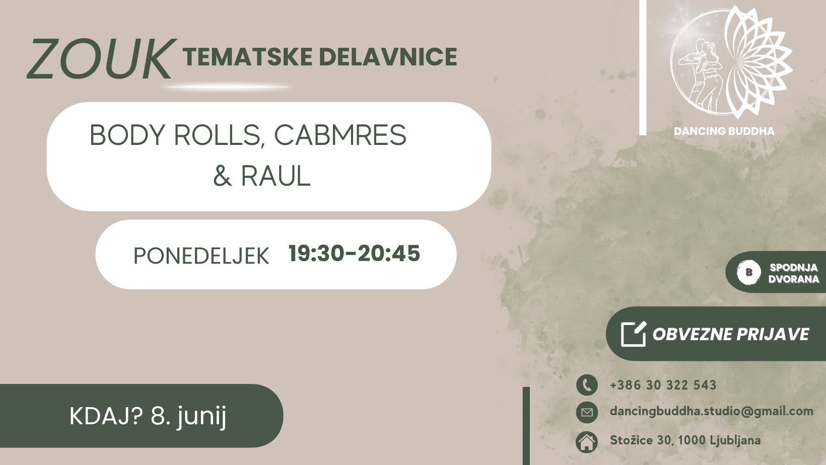 ZOUK TEMATSKE ZOUK DELAVNICE-BODY ROLLS, CAMBRES & RAUL