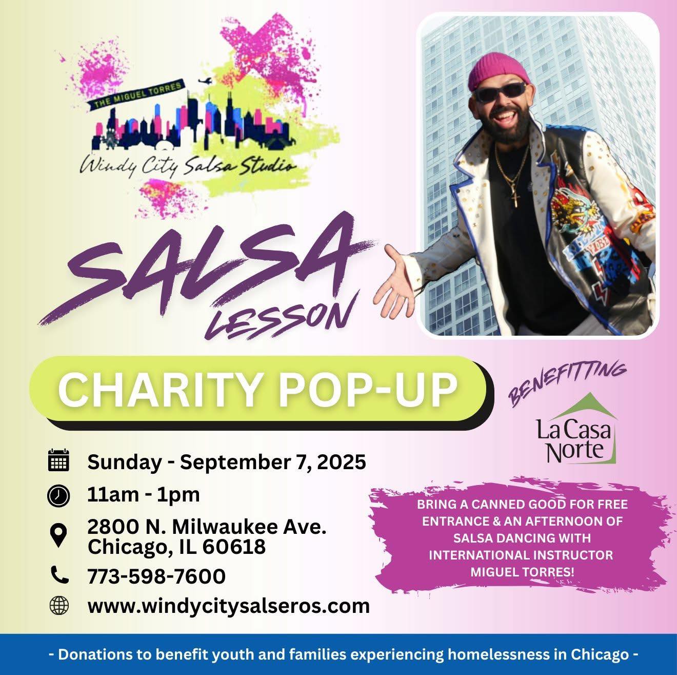 Windy City Salseros Charity Pop up!!