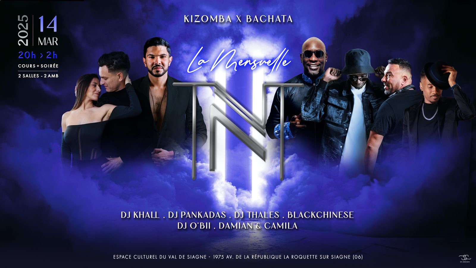 LA MENSUELLE TNT 14.03 - Kizomba x Bachata - 2 salles 2 ambiances