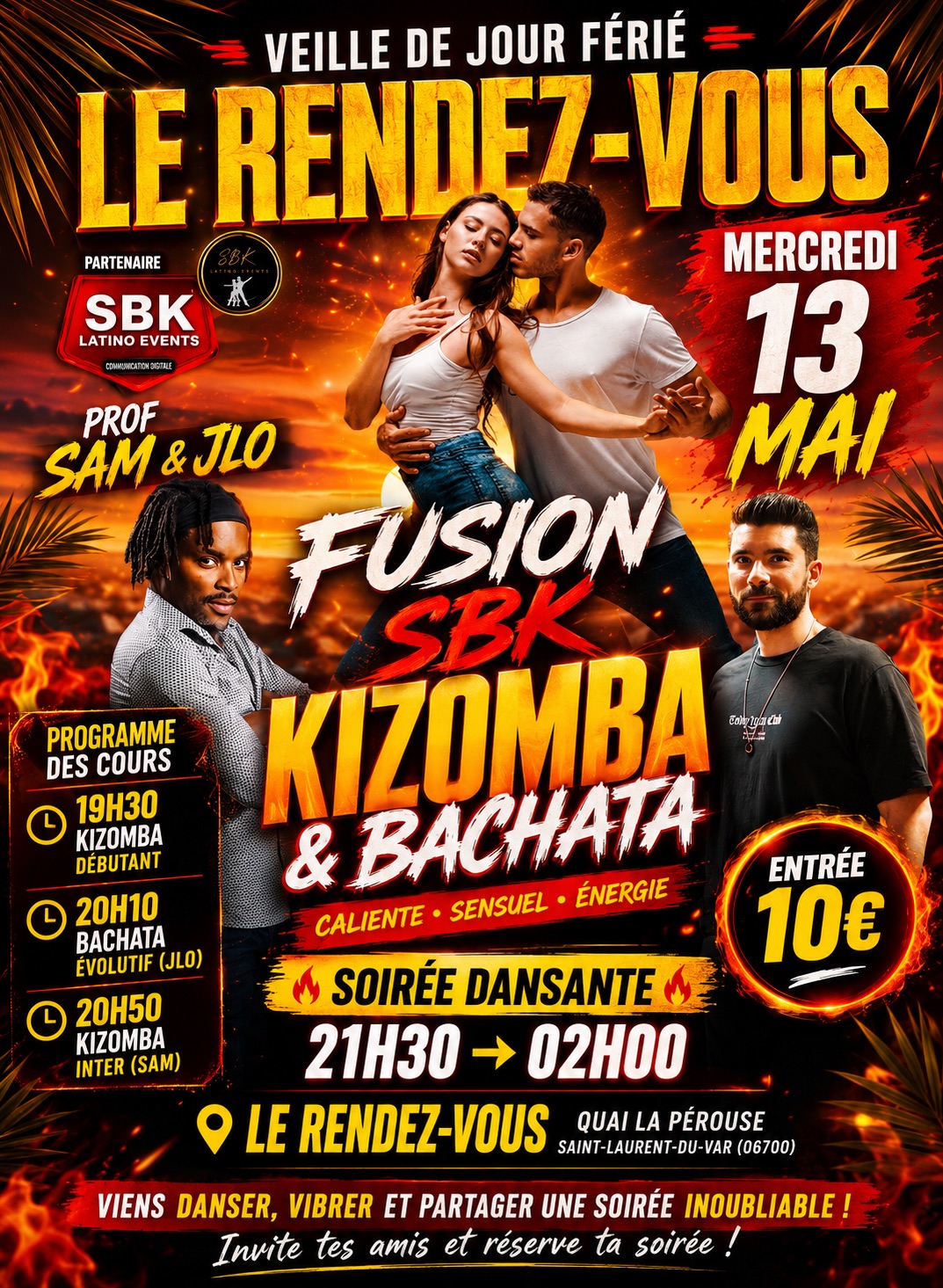 KIZOMBA & BACHATA FUSION Veille de Jour Férié