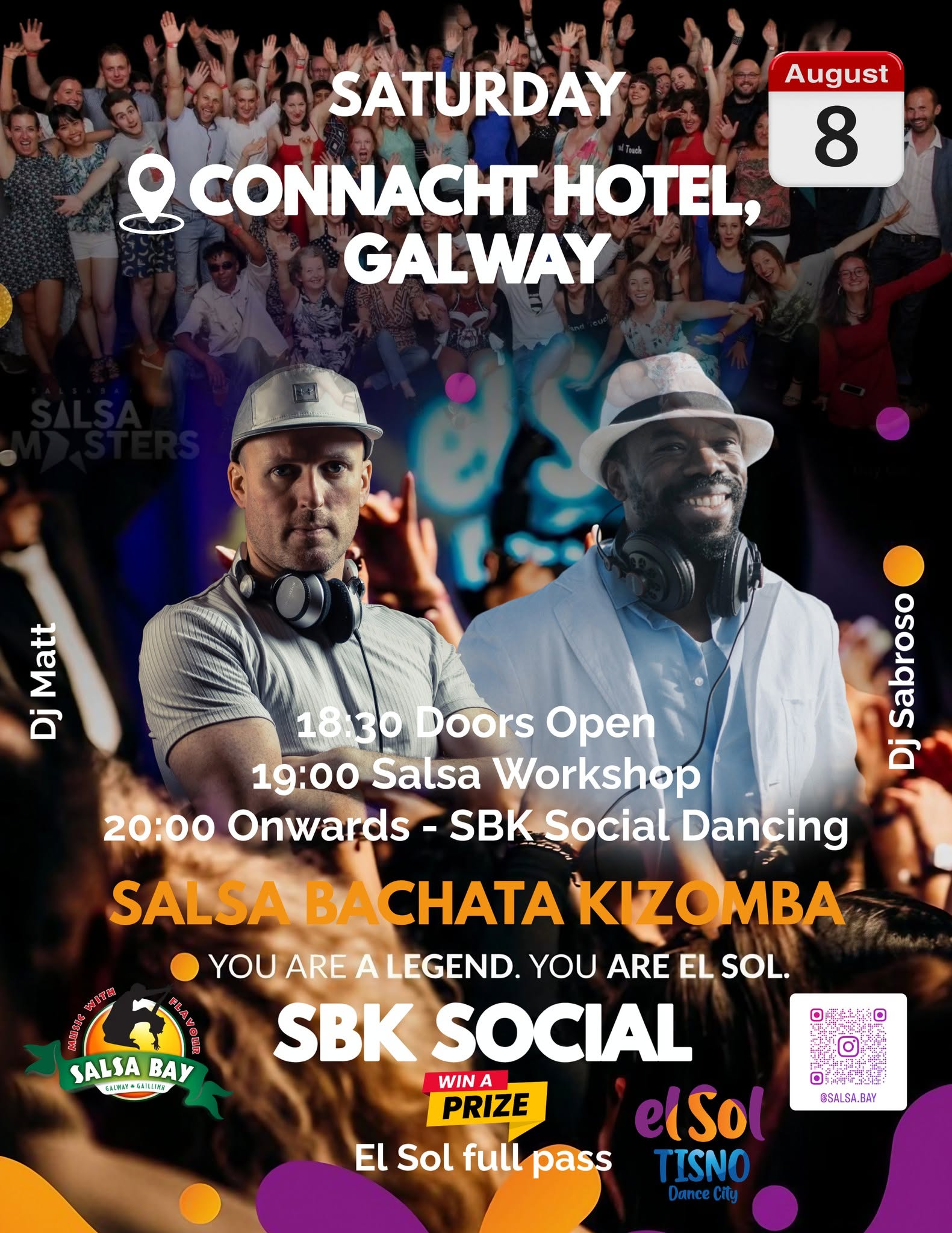 ☀️ EL SOL WARM UP - SALSA BACHATA KIZOMBA Social Dancing - GALWAY