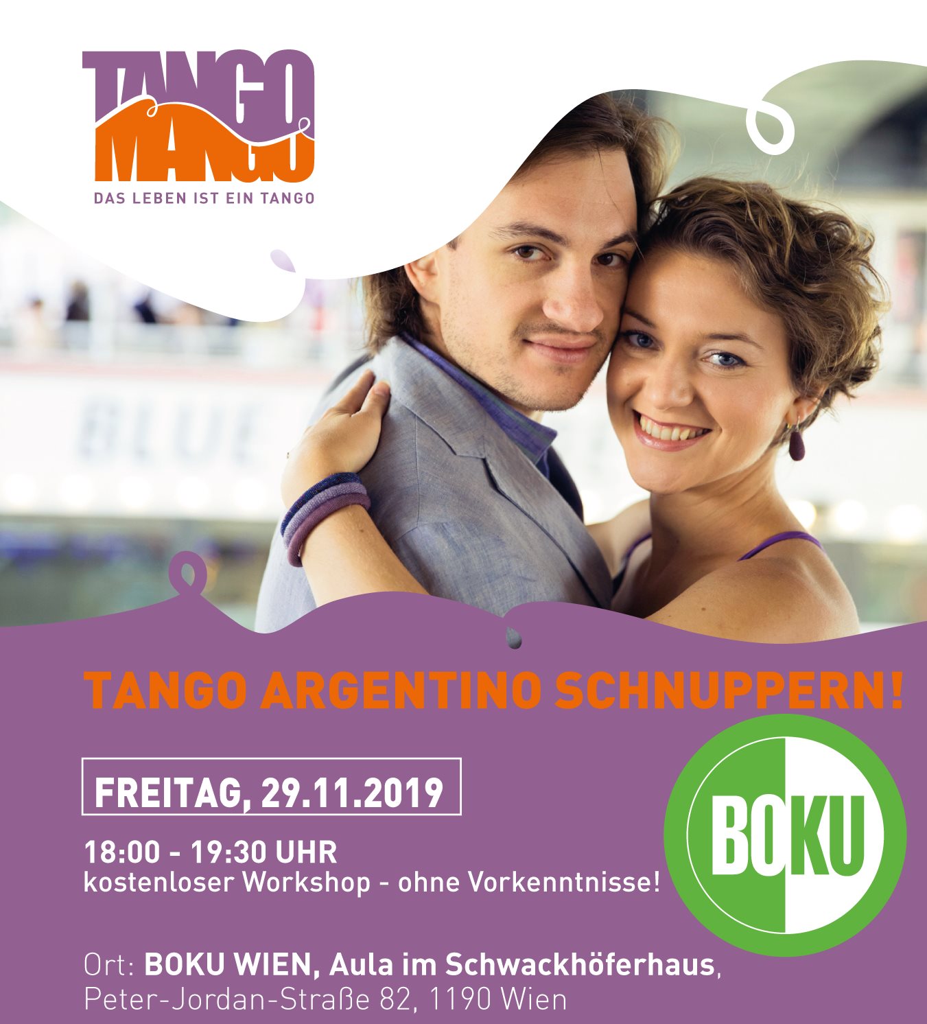 Tango Argentino Schnupper-Stunde! @BOKU