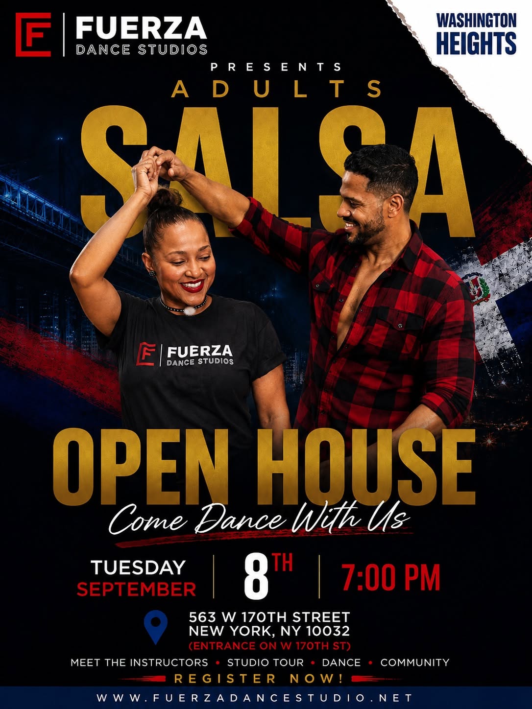 FREE Adult Salsa Open House Washington Heights NYC