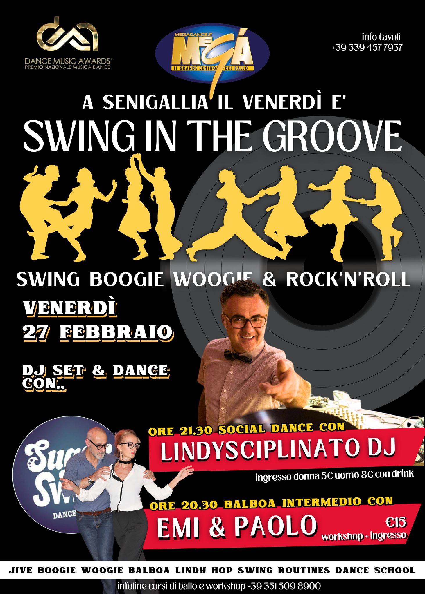 SWING in the GROOVE con Lindysciplinato Dj + Workshop di Balboa con Emi e Paolo!