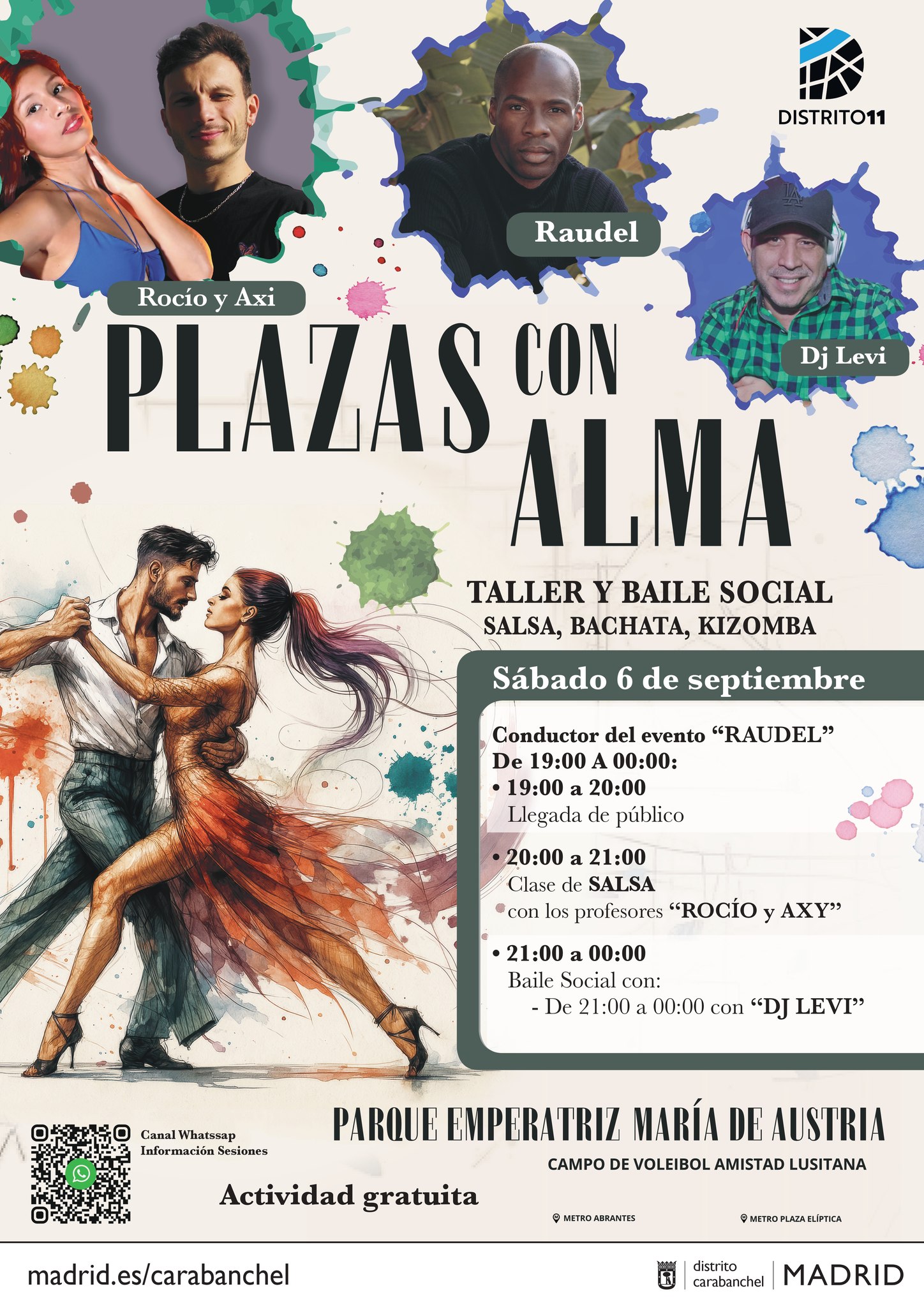 ¡Bailamos en Carabanchel! Clase de SALSA + Social SBK al Aire Libre Acceso gratuito