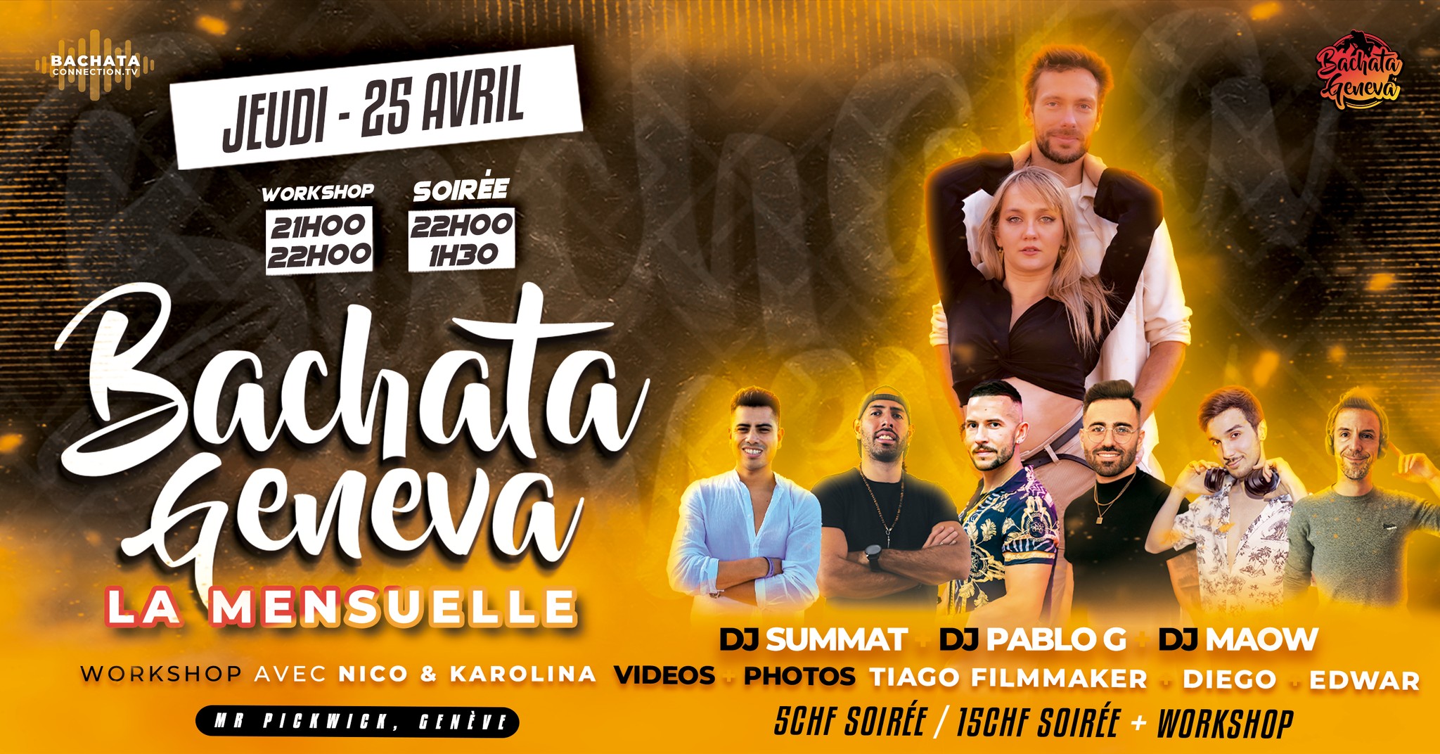 La Mensuelle Avril - Bachata Geneva
