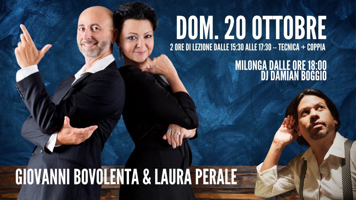 LEZIONI DI TANGO e MILONGA CON DJ DAMIAN BOGGIO