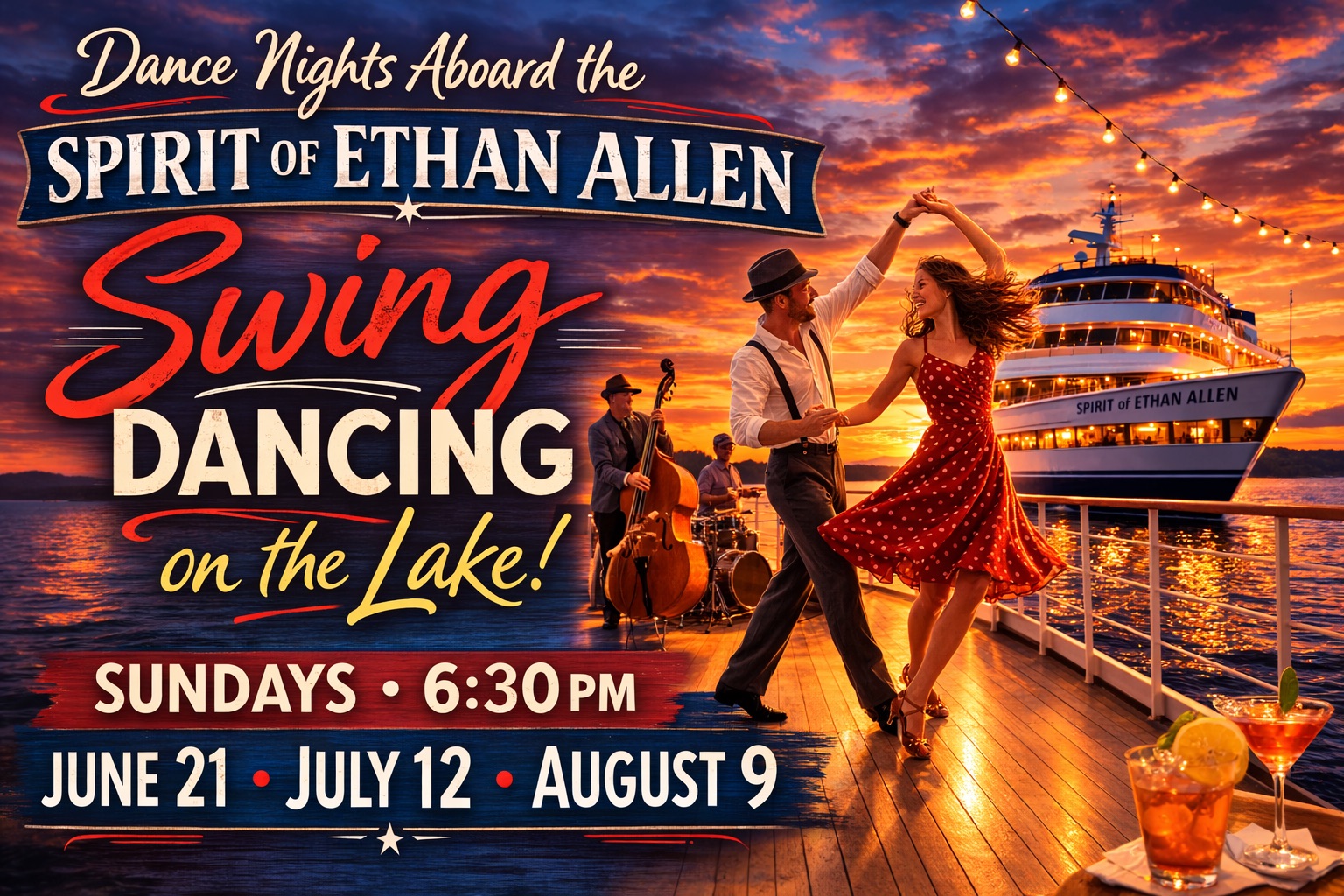 Swing Dancing - Dance Nights aboard the Spirit of Ethan Allen