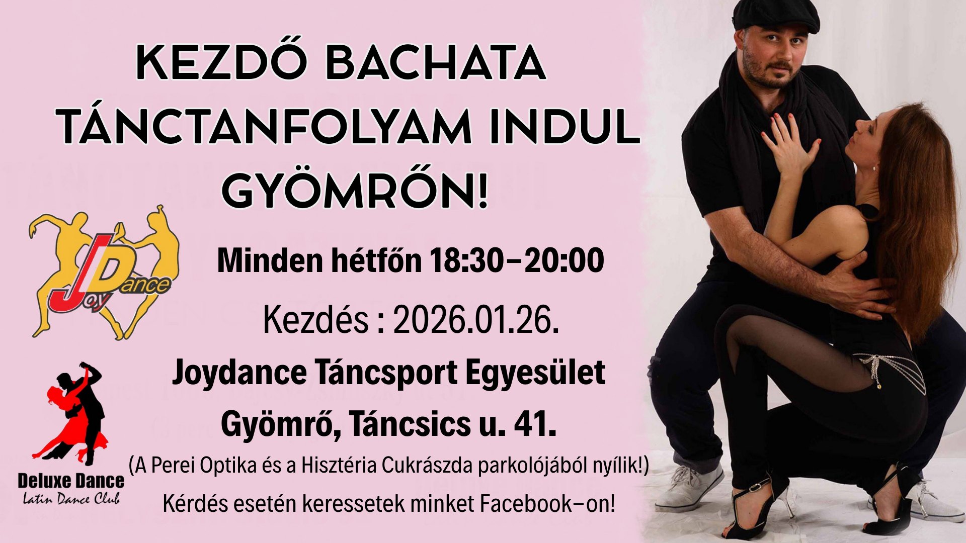 BACHATA TÁNCTANFOLYAM GYÖMRŐN!! Kezdő szinten indul minden HETFŐN!!