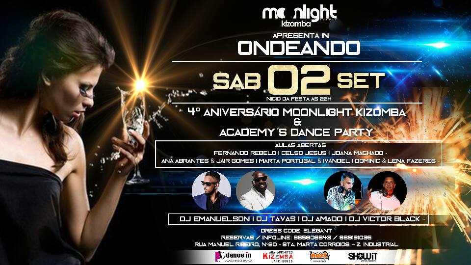 Moonlight Kizomba in Ondeando 4ºAniversário & Academy's Party
