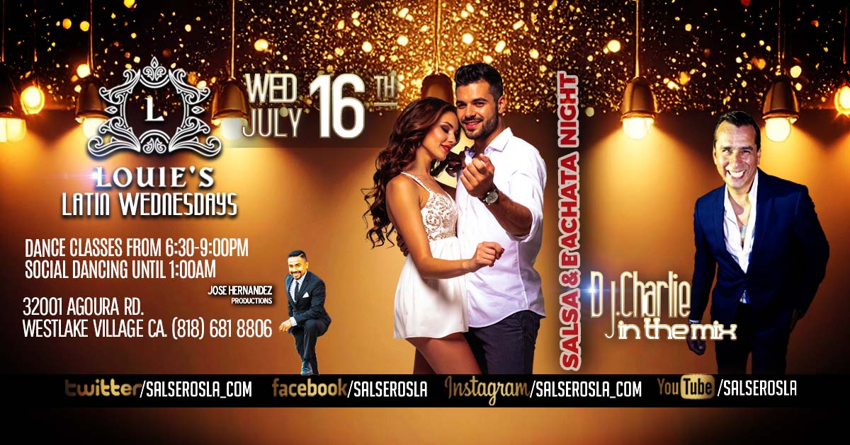 Club Louie's Salsa and Bachata Wednesday Night Dj. Charlie in the Mix!