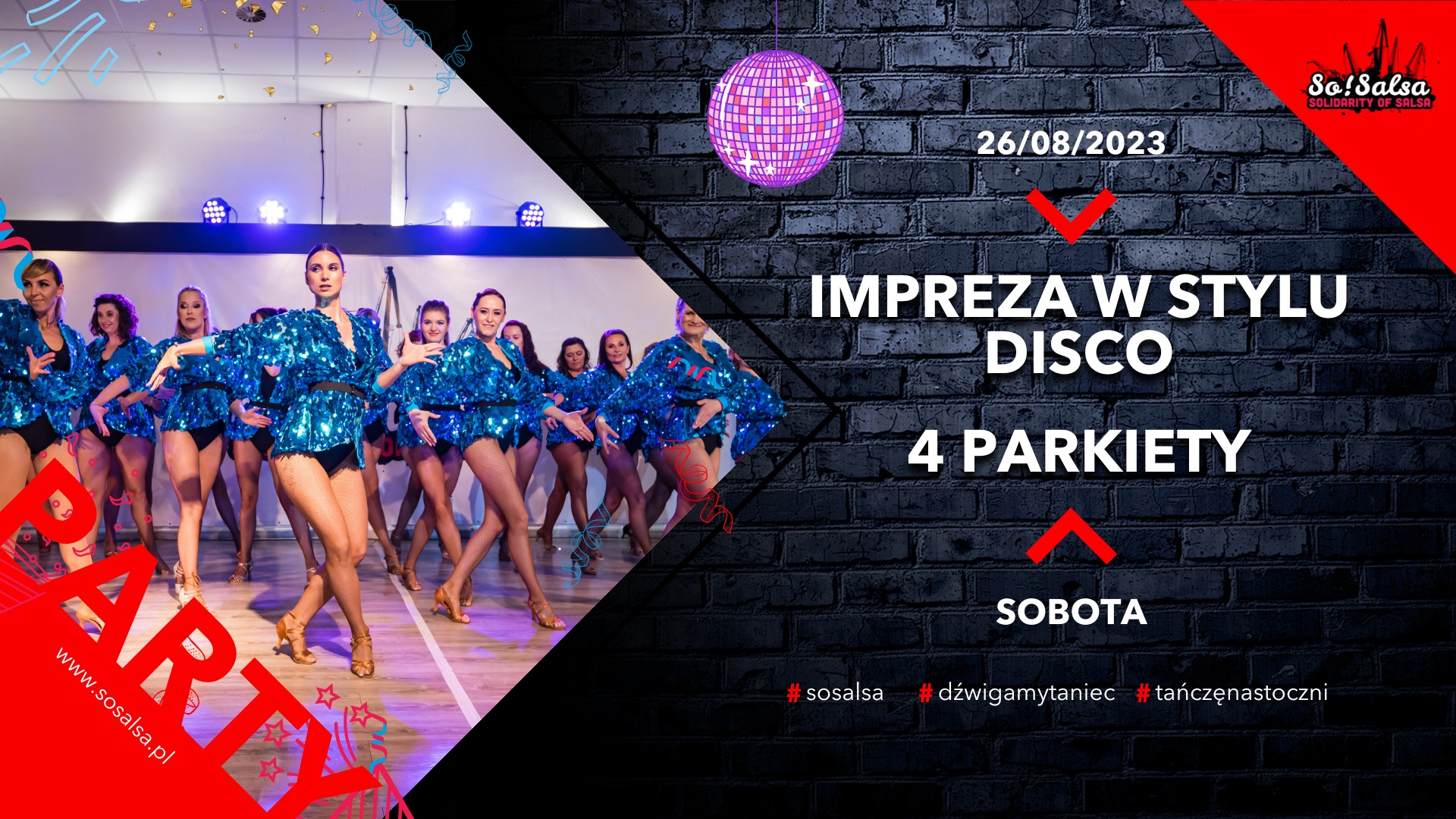 Impreza w klimacie DISCO na 4 parkiety!