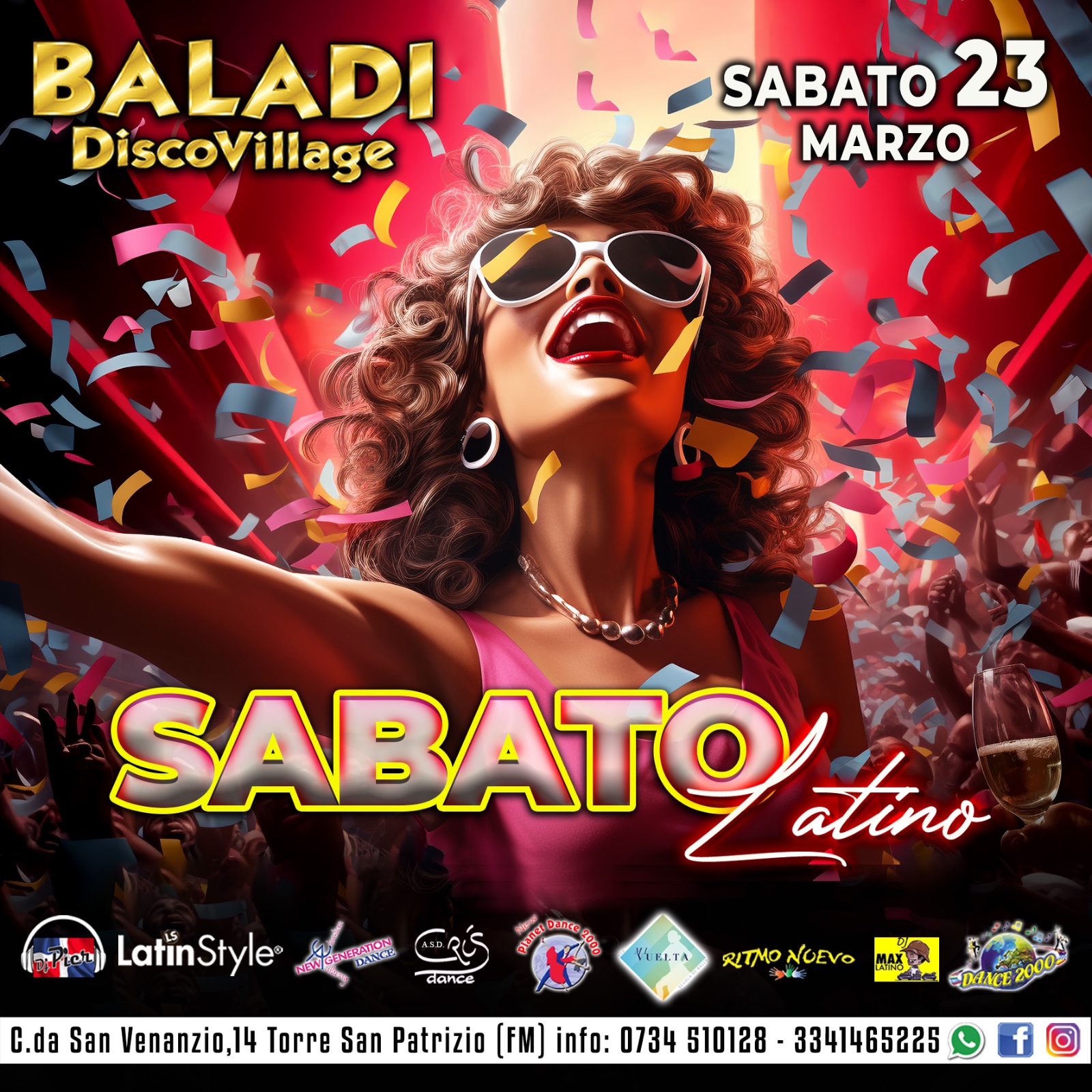 IL SABATO LATINO @ BALADI Disco Village Cena e Dopocena